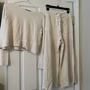 Zara Size medium crop top and wide leg short pant.